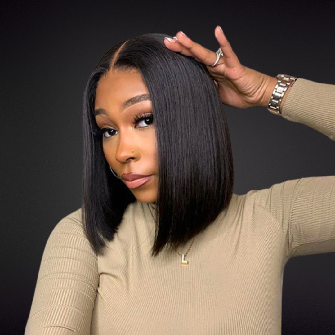 Perruque Kim Bob – HD Lace 2x6 Double Drawn | Coupe Bob Élégante de 14 pouces