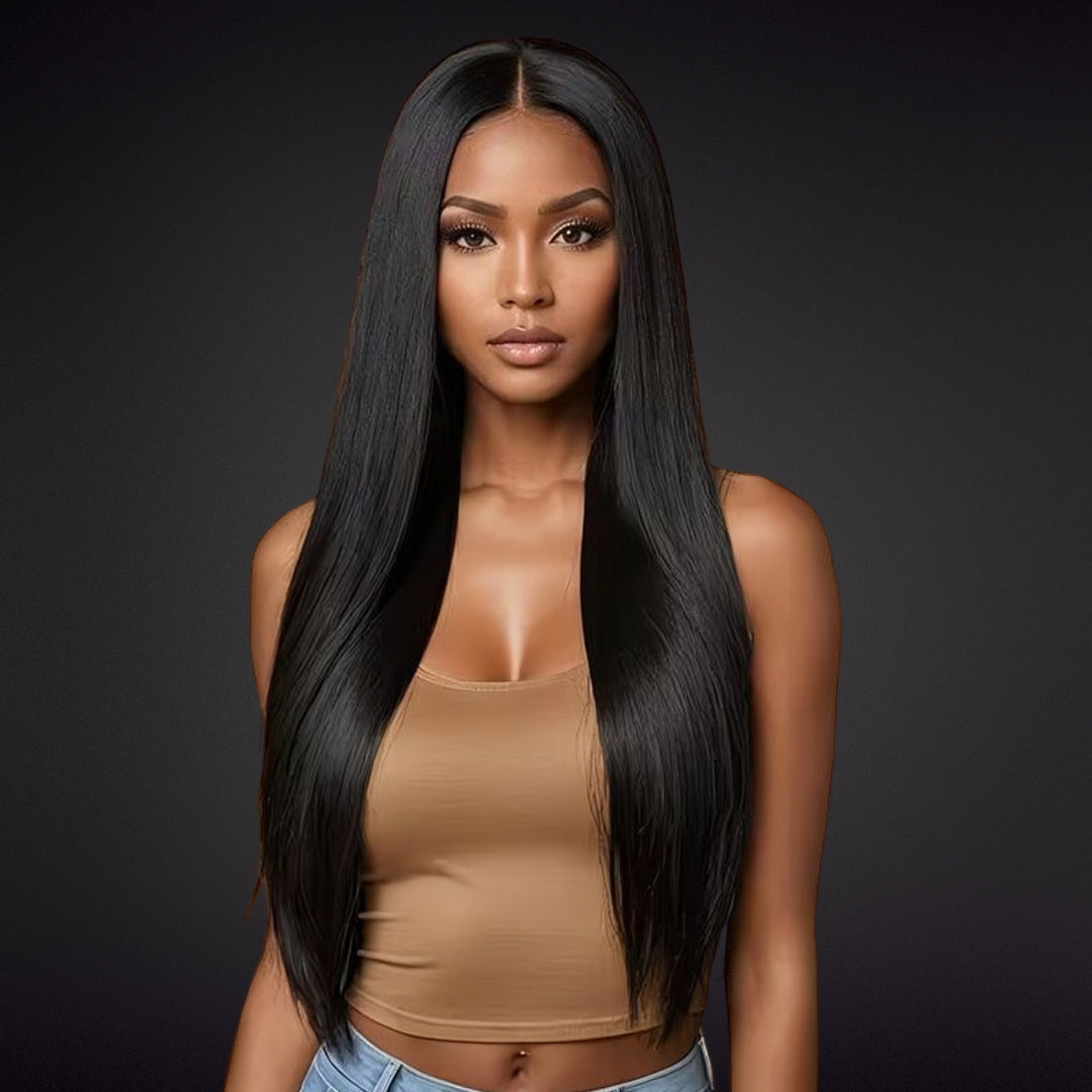 Perruque Cardi Wig Glueless 13x6 – HD Lace Front | 30 Pouces, Noire Intense, Densité 350