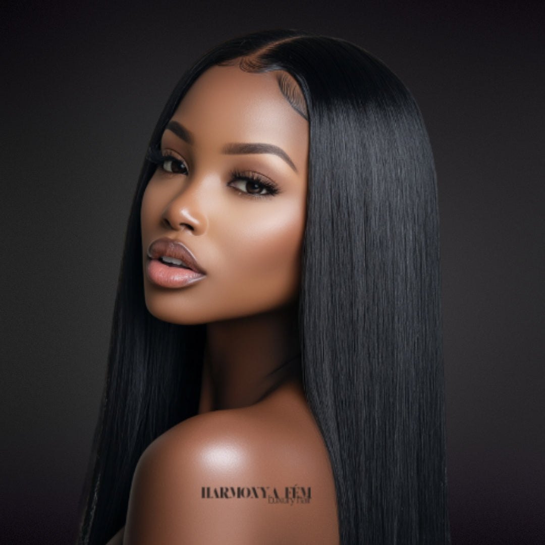 Perruque Cardi Wig Glueless 13x6 – HD Lace Front | 30 Pouces, Noire Intense, Densité 350