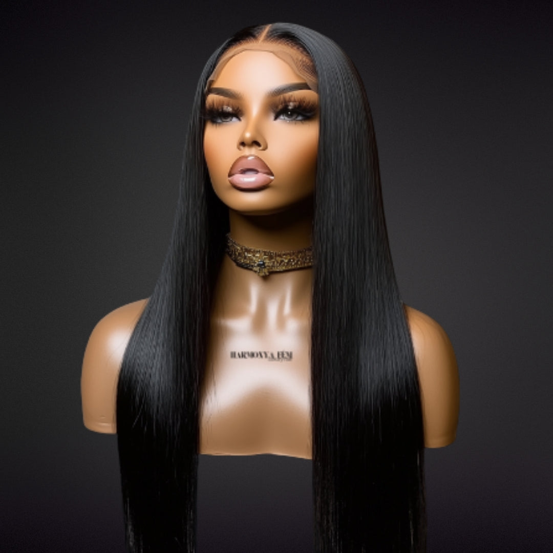 Perruque Cardi Wig Glueless 13x6 – HD Lace Front | 30 Pouces, Noire Intense, Densité 350