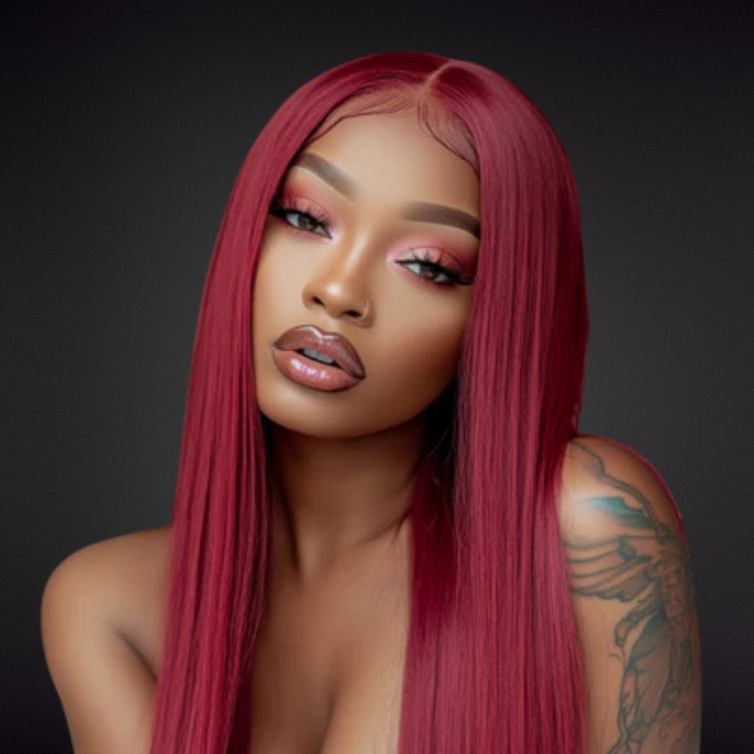 MONICA WIG GLUELESS HD LACE FRONT 13X6 DOUBLE DRAWN DENSITE 350% LONG 30" COULEUR