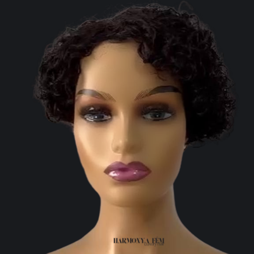 Perruque Devro Noir – Boucles Courtes et Élégantes | Teinte Noire Intense