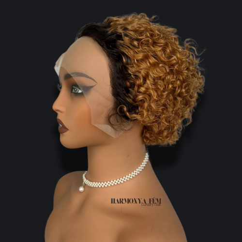 HAITI - Perruque Lace 13x1 – #T1B/30 Bouclée Kinky Curly | L’Éclat Naturel du Luxe