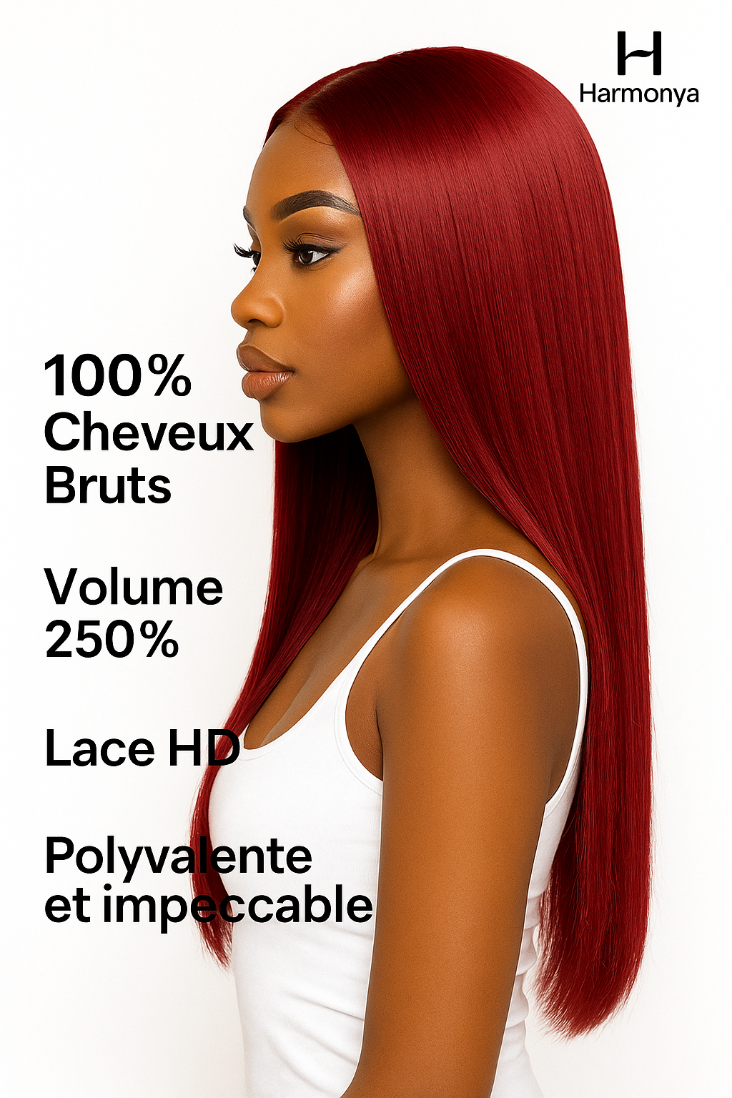 Perruque Cardi Wig 13x6 – Double Drawn | Rouge intense