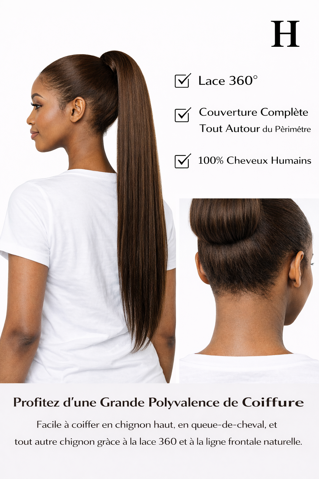 Harmonya raw luxe – Lace 360 – Lisse – 30” – Marrom