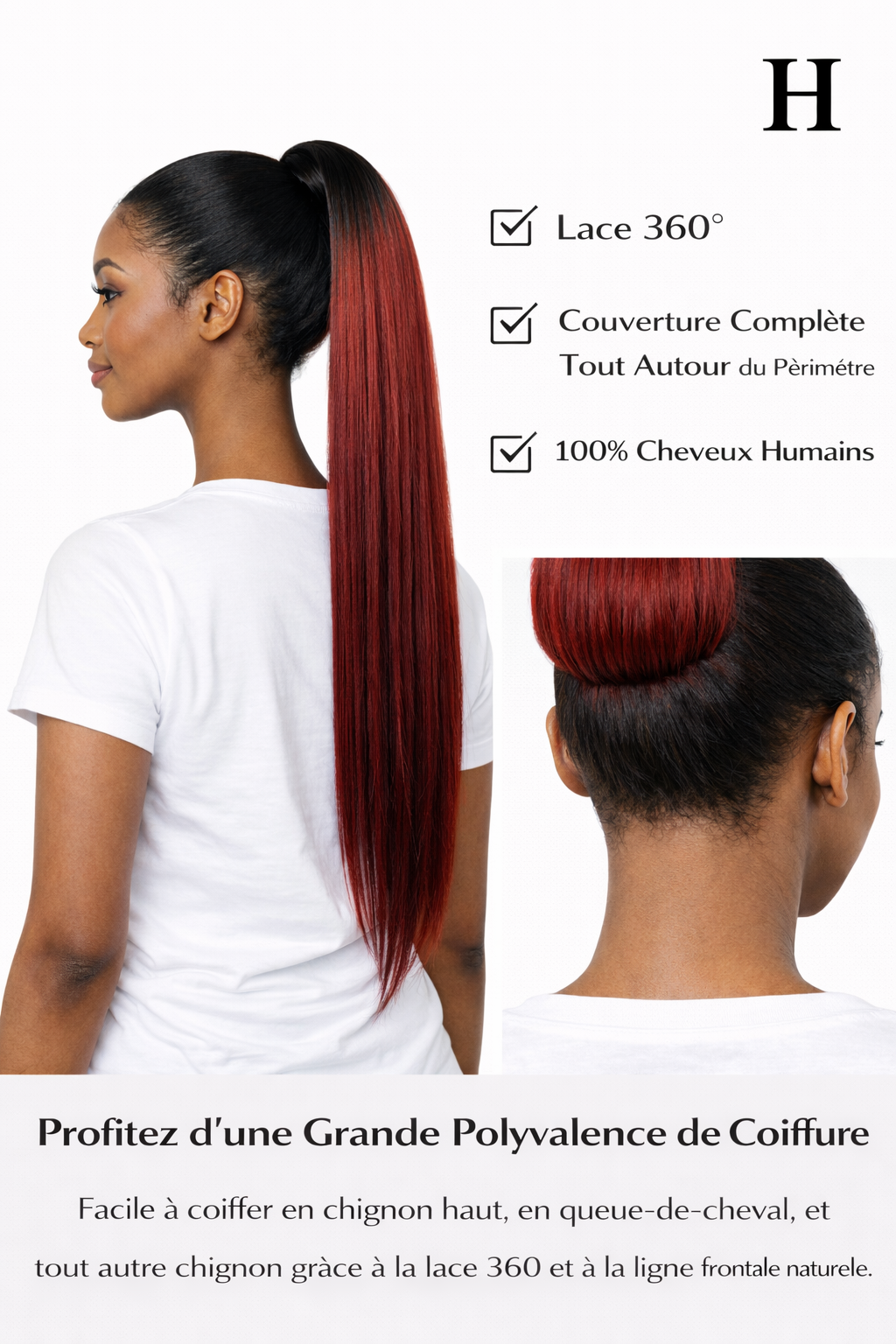 Harmonya raw luxe – Lace 360 – Lisse – 30” – rouge