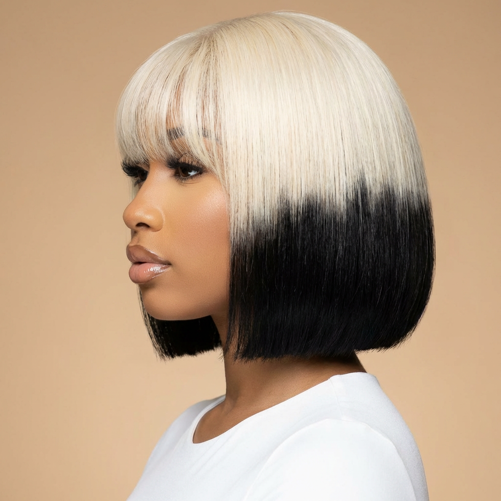 Kim Black&White bob