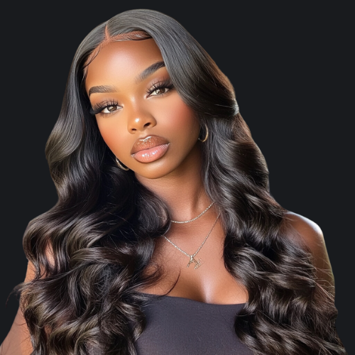 KING CARDI WIG GLUELESS HD LACE FRONT 13X6 LONG 30" ONDULE COULEUR BLACK