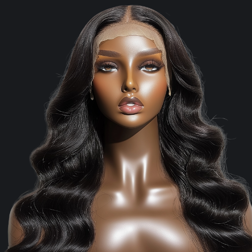 KING CARDI WIG GLUELESS HD LACE FRONT 13X6 LONG 30" ONDULE COULEUR BLACK