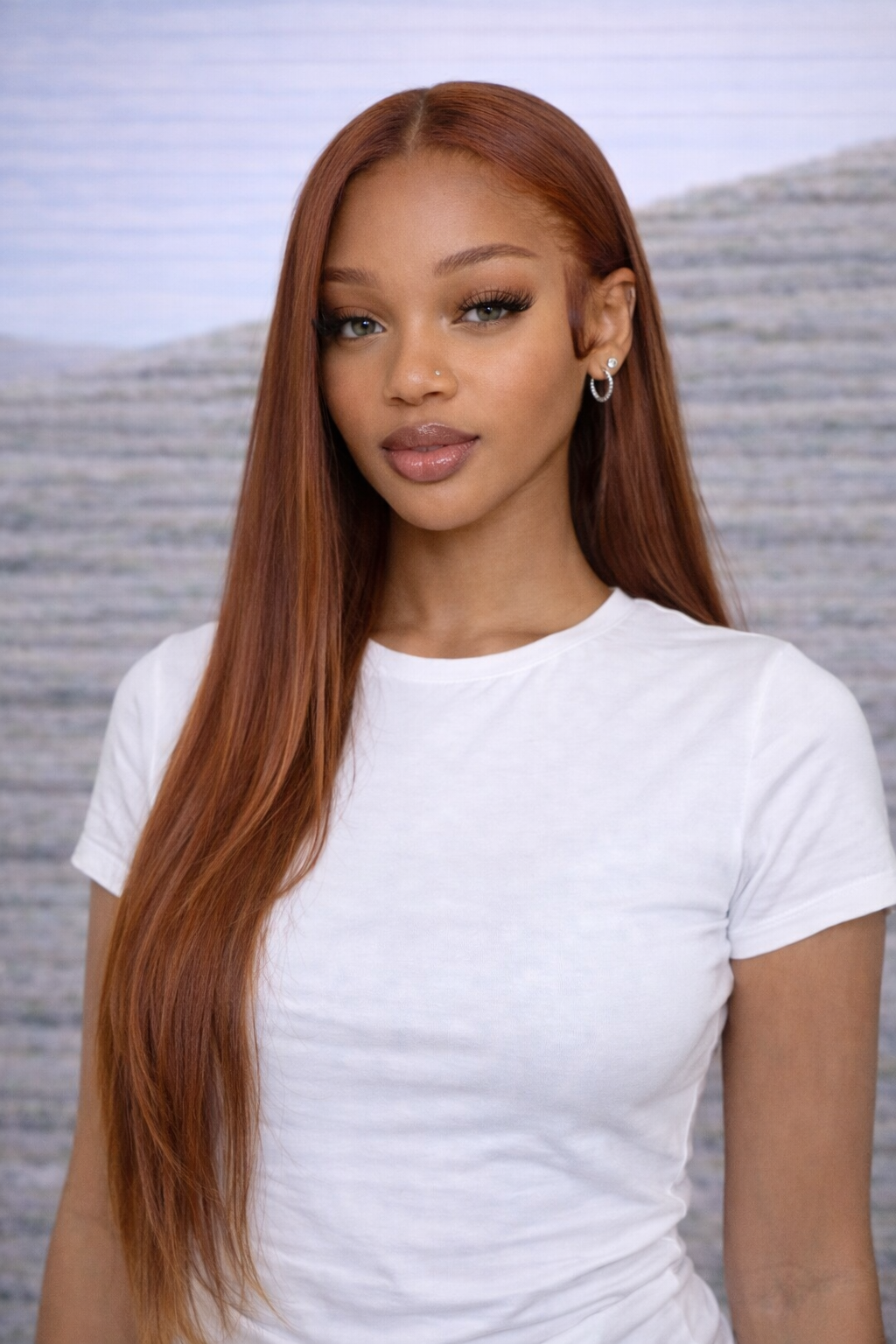 MONICA DOUBLE DRAWN MARRON – HD Lace Front 13x6 | Longue et Lisse, 22 pouces