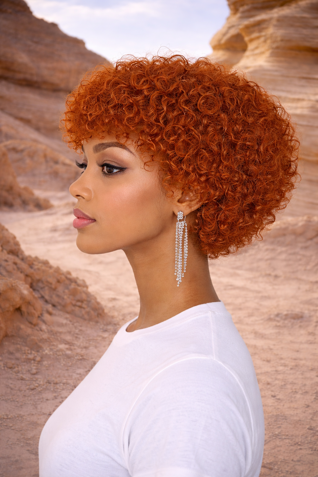 KENYA Perruque Pixie Curl – Boucles Définies et Vibrantes | Teinte #350 (Orange Cuivré)