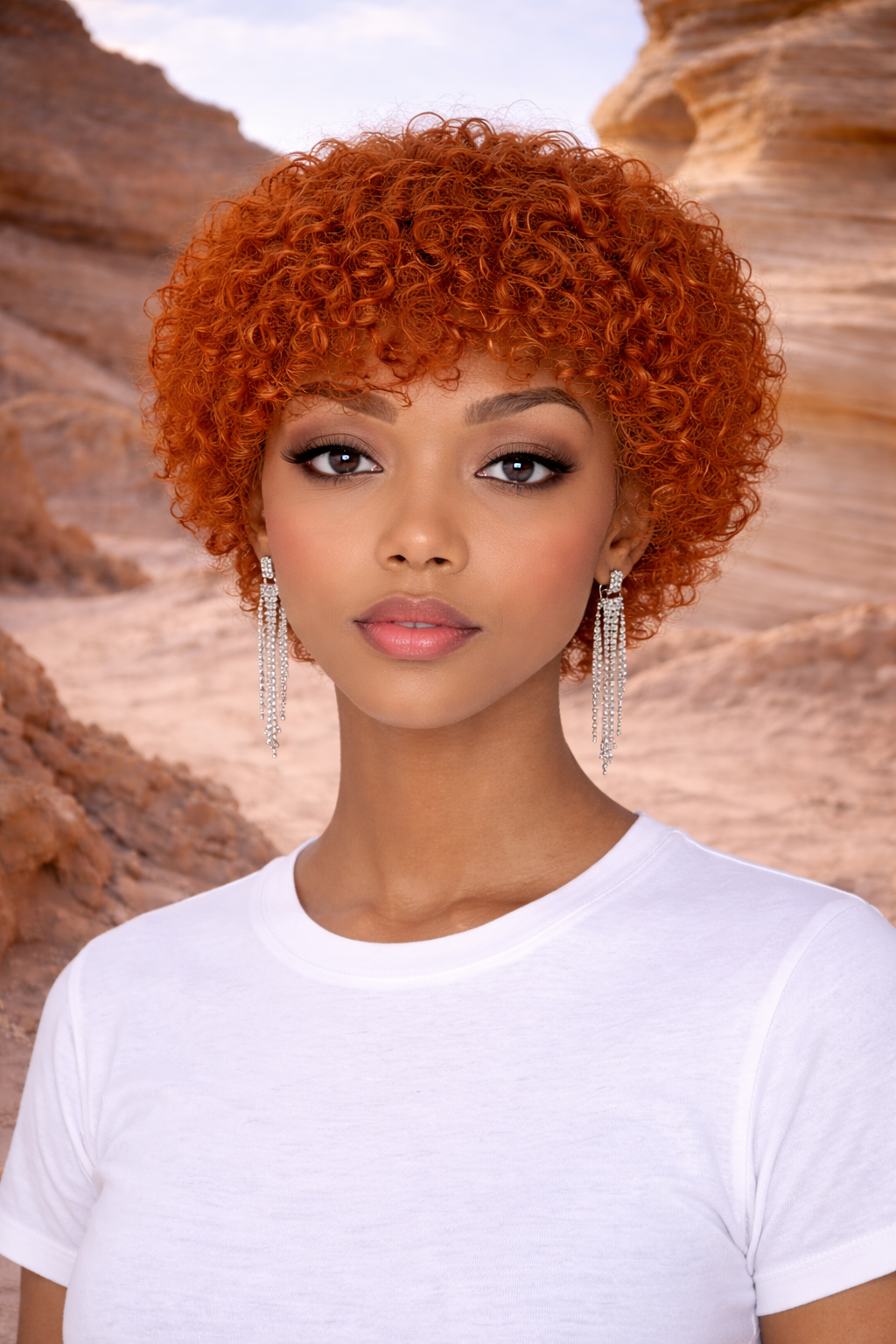 KENYA Perruque Pixie Curl – Boucles Définies et Vibrantes | Teinte #350 (Orange Cuivré)